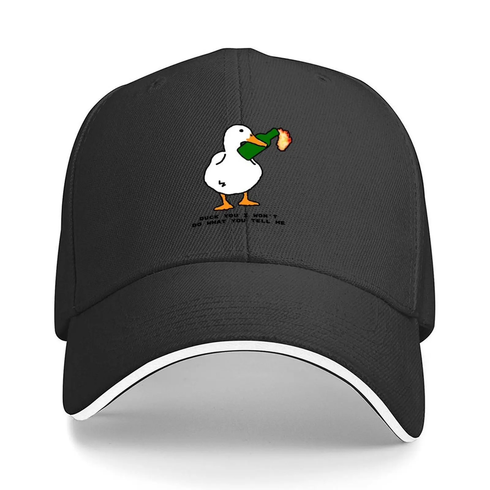 

duck you i won"t do what you tell me Baseball Cap Sports Cap Hip Hop Rugby foam party Hat Male Women's
