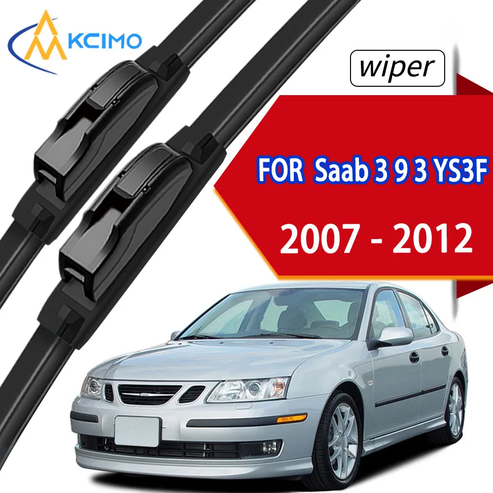 

2Pcs Front Windshield Wiper Blades For Saab 9-3 9 3 YS3F 2007 - 2012 High Quality Durable Rubber Windscreen Wipers Accessories