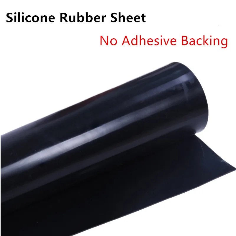 Silicone Rubber Sheet 1-5mm 500*500mm Width Thin Board White Black Mat Rubber Seal Gasket No Adhesive Backing Cushion Pad Film