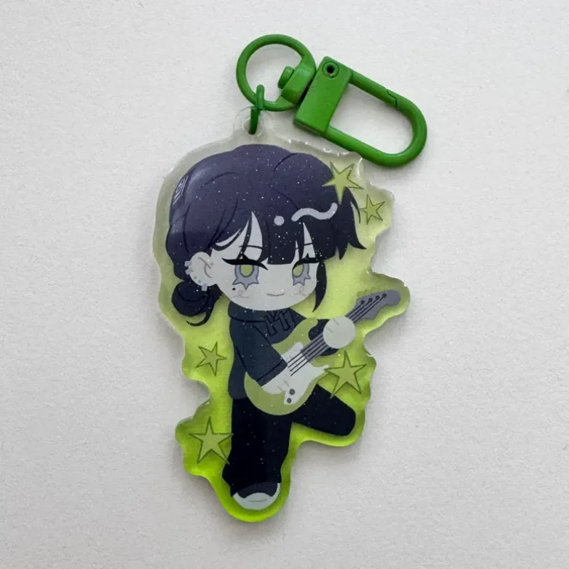 Green Yuri Acrylic Keychain Stylish Trendy Key Holder for Organizing And Decorative Purposes