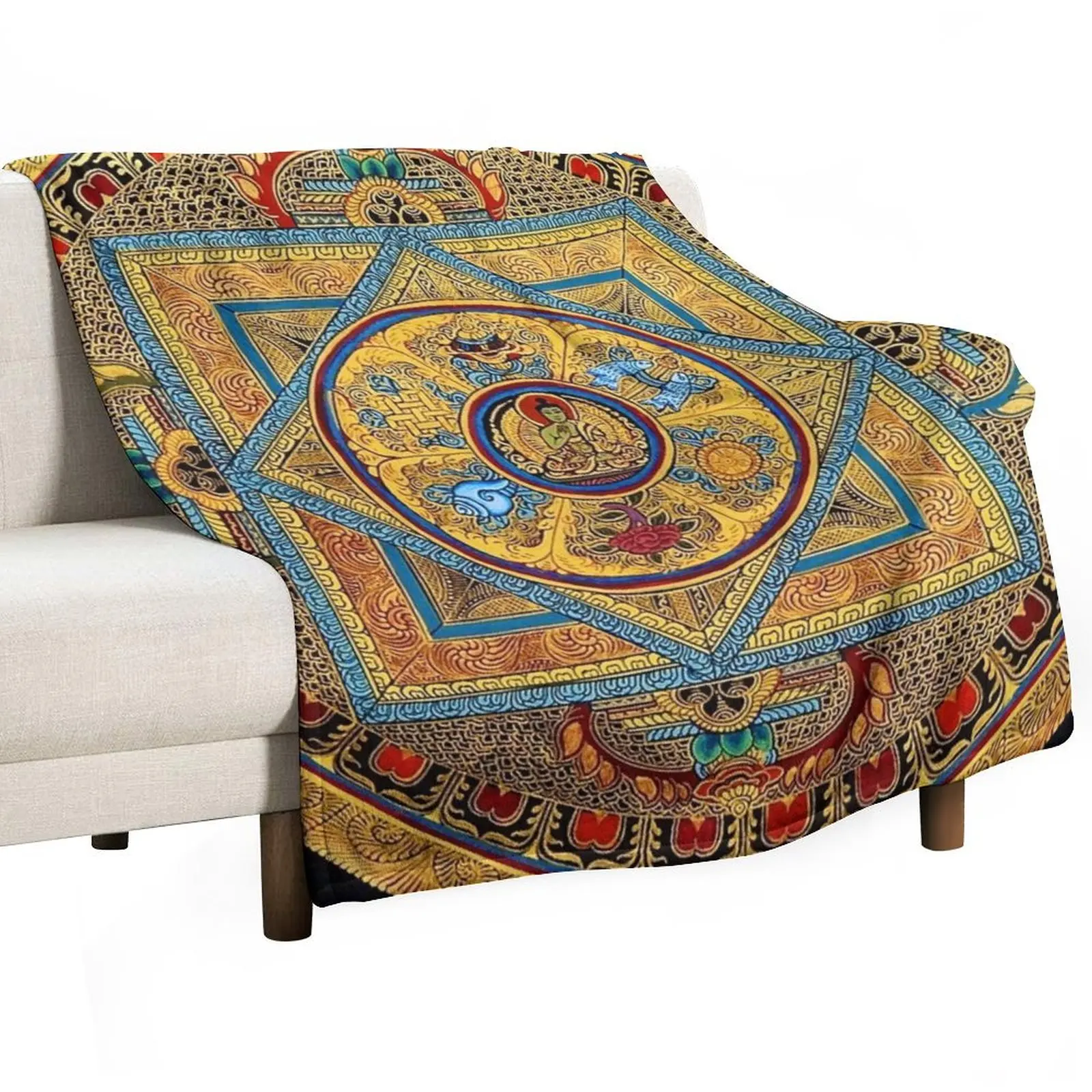 

Buddhist Mandala 23 Throw Blanket Kid'S heavy to sleep Giant Sofa Blankets