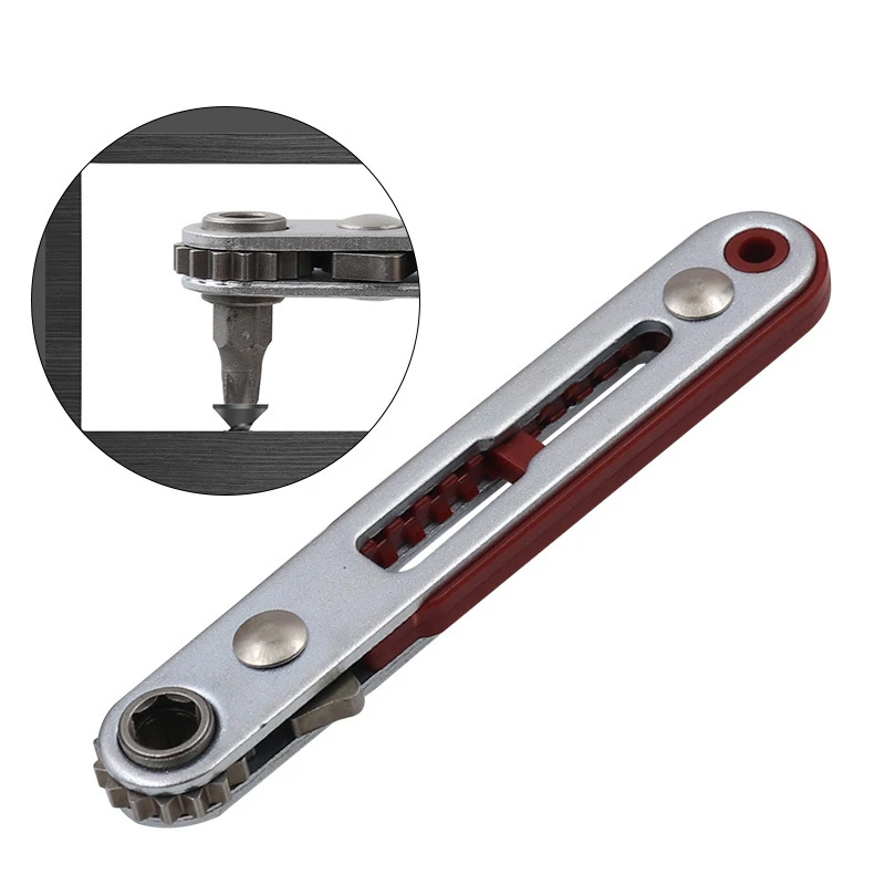 1PC Mini Ratchet Wrench Hexagon Bidirectional Control for Single/Double Head Screwdriver Drill Bits Tool 1/4\