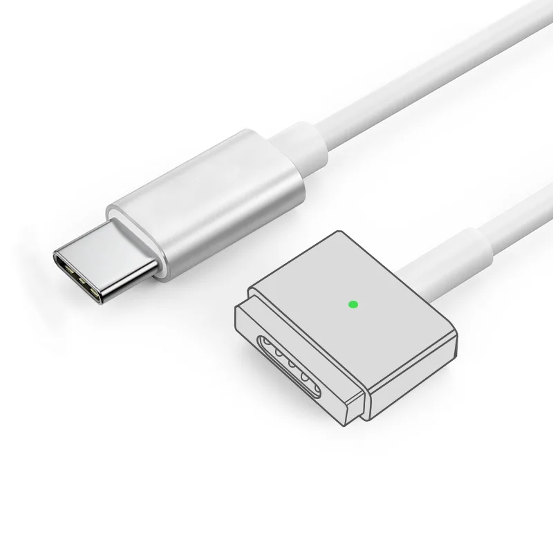 Type-C to Magsafe2 Fast Charging Cable macbook Magnetic T-Head for MacBook Air / Pro  65W 110W