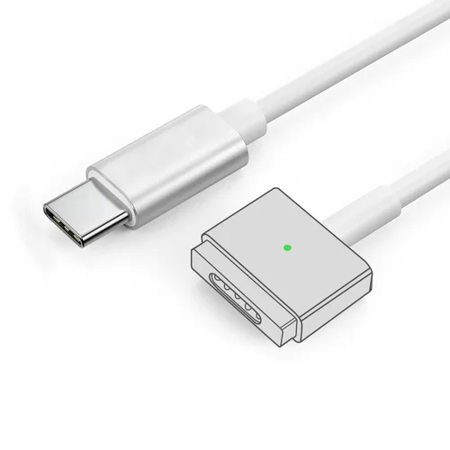 Cable de carga rápida tipo C a Magsafe2 macbook T-Head magnético para MacBook Air / Pro 65W 110W