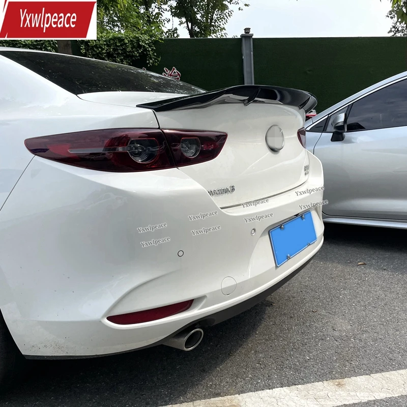 

For Mazda 3 Axela Spoiler 2019-2022 High Quality ABS Plastic R Style Car Rear Trunk Lip Wing Body Kit Accessories