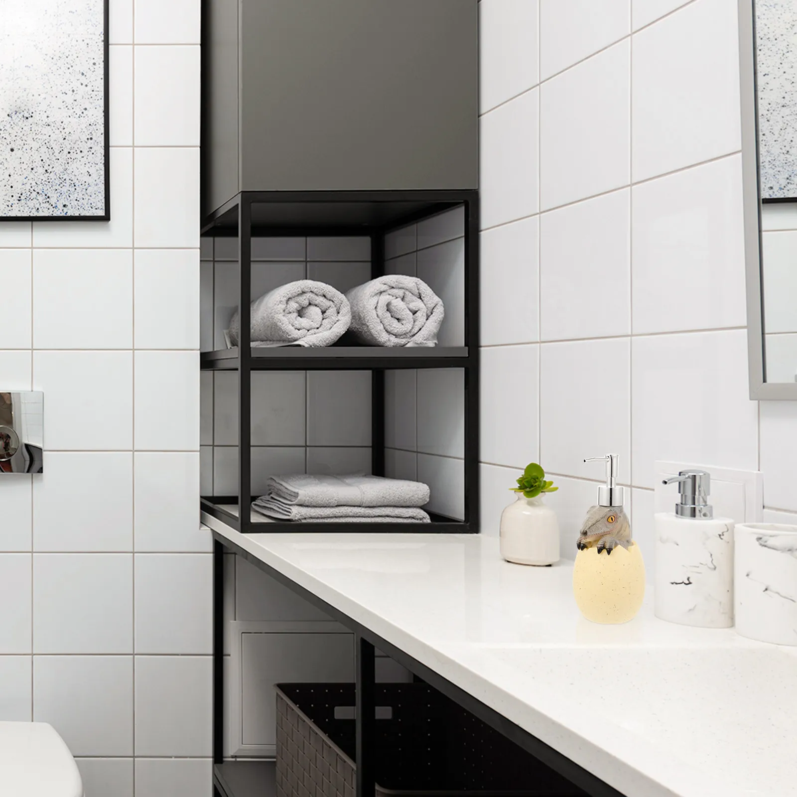 

Cartoon Dinosaur Lotion Bottle Empty Pump Soap Dispenser Container for Shampoo Lotion Massage Oil Liquid Hand Soap Bathroom