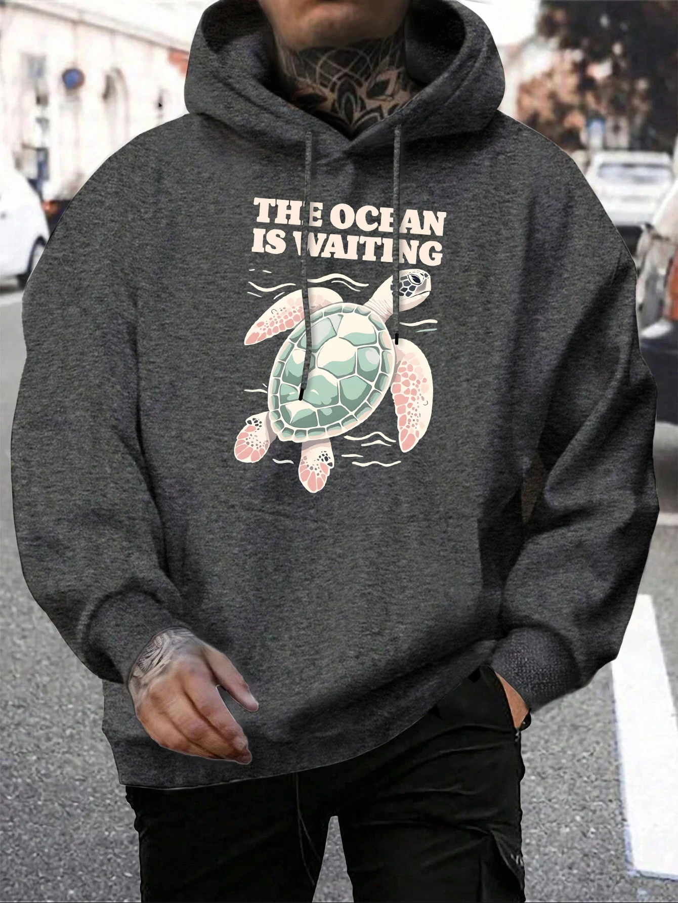 

Толстовки с принтом Ocean Is Warring, мужские модные повседневные флисовые толстовки с длинными рукавами, теплая уличная одежда, свободный пуловер в стиле хип-хоп, мужской