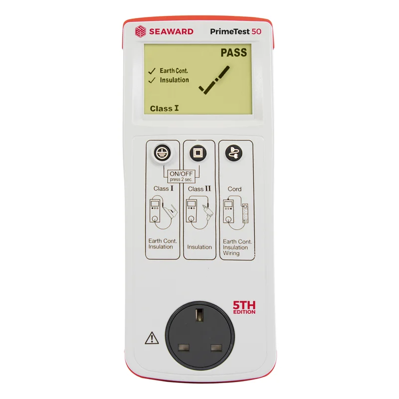 Seaward PrimeTest 50 PAT Tester IET 5th Edition Code of Practice Compliant