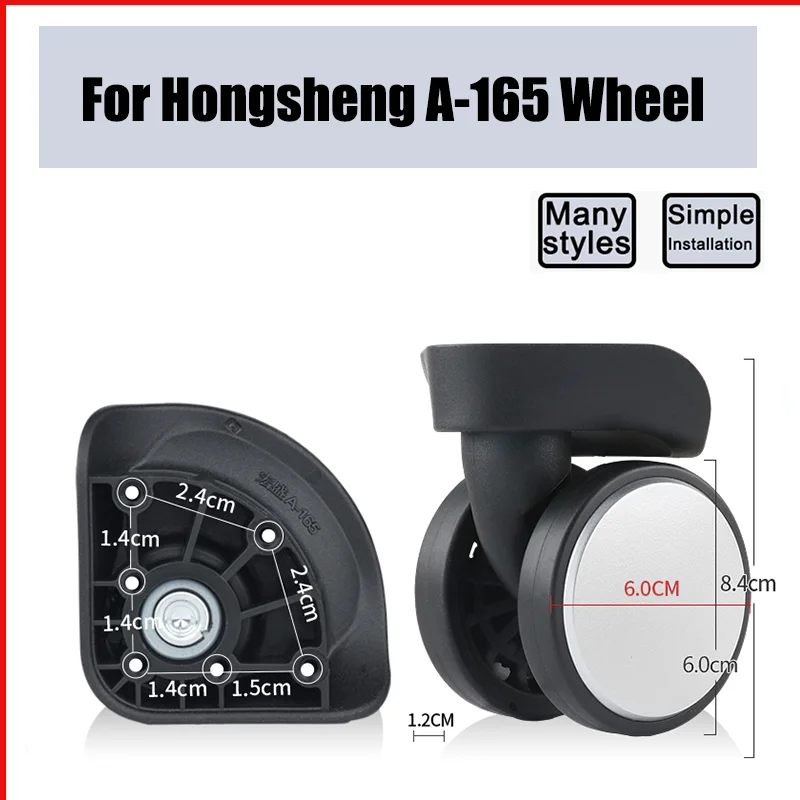 

Suitable For Hongsheng A-165 Universal Wheel Replacement Suitcase Smooth Silent Shock Absorbing Wheel Accessories Wheels Casters