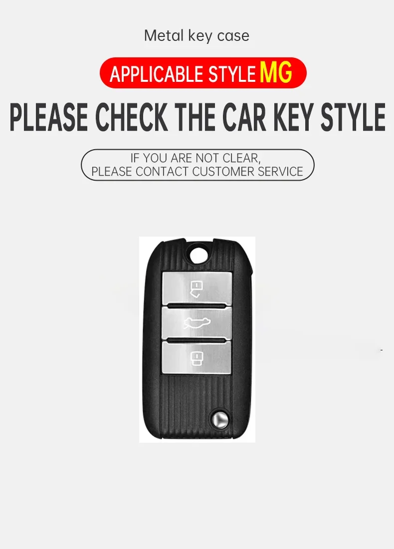 Suitable Leather Car Key Case Cover For MG 4 2023 Mg4 Ev MG HS GT ZS EV ZX MG5 MG6 for Roewe RX3 RX5 RX8 ERX5 I6 I5 Keychain 4