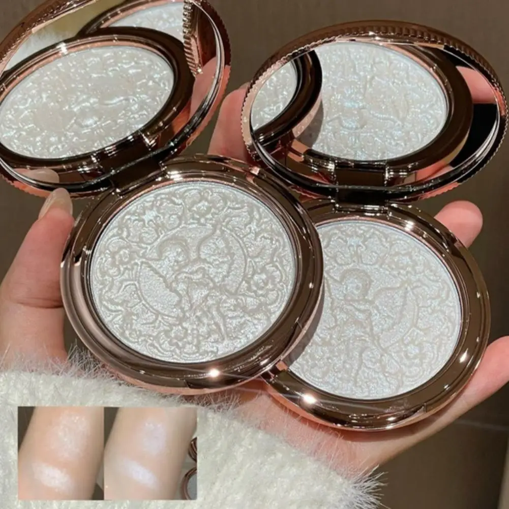 Diamond Shimmer Highlighter Palette Powder Cosmetics,Long Lasting Brighten Contour Sparkle Cream Multi-Use Face Eye Cheek Makeup