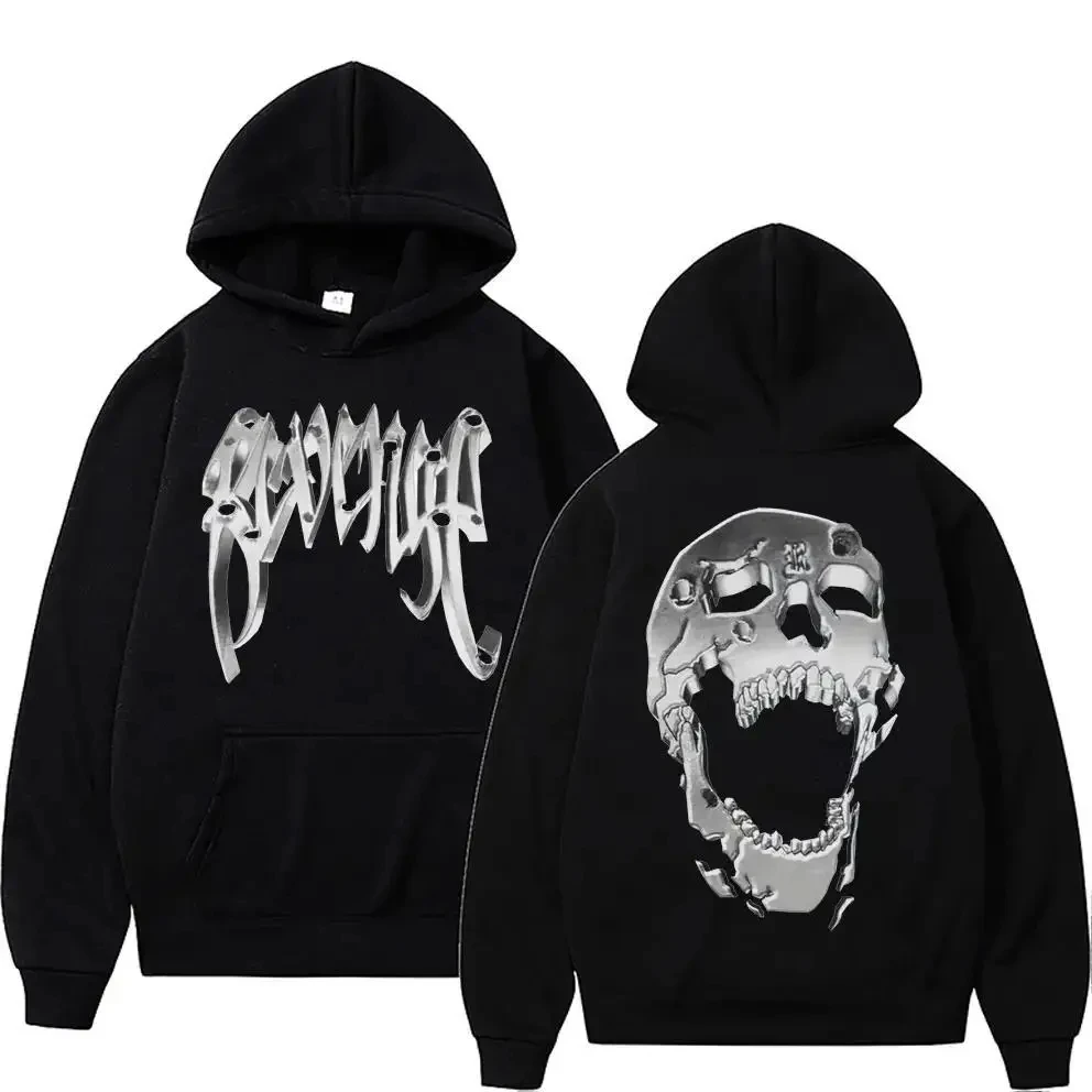 

Sweats à capuche gothiques à manches longues pour hommes et femmes, sweat à capuche décontracté, streetwear punk vintage, PVD, a