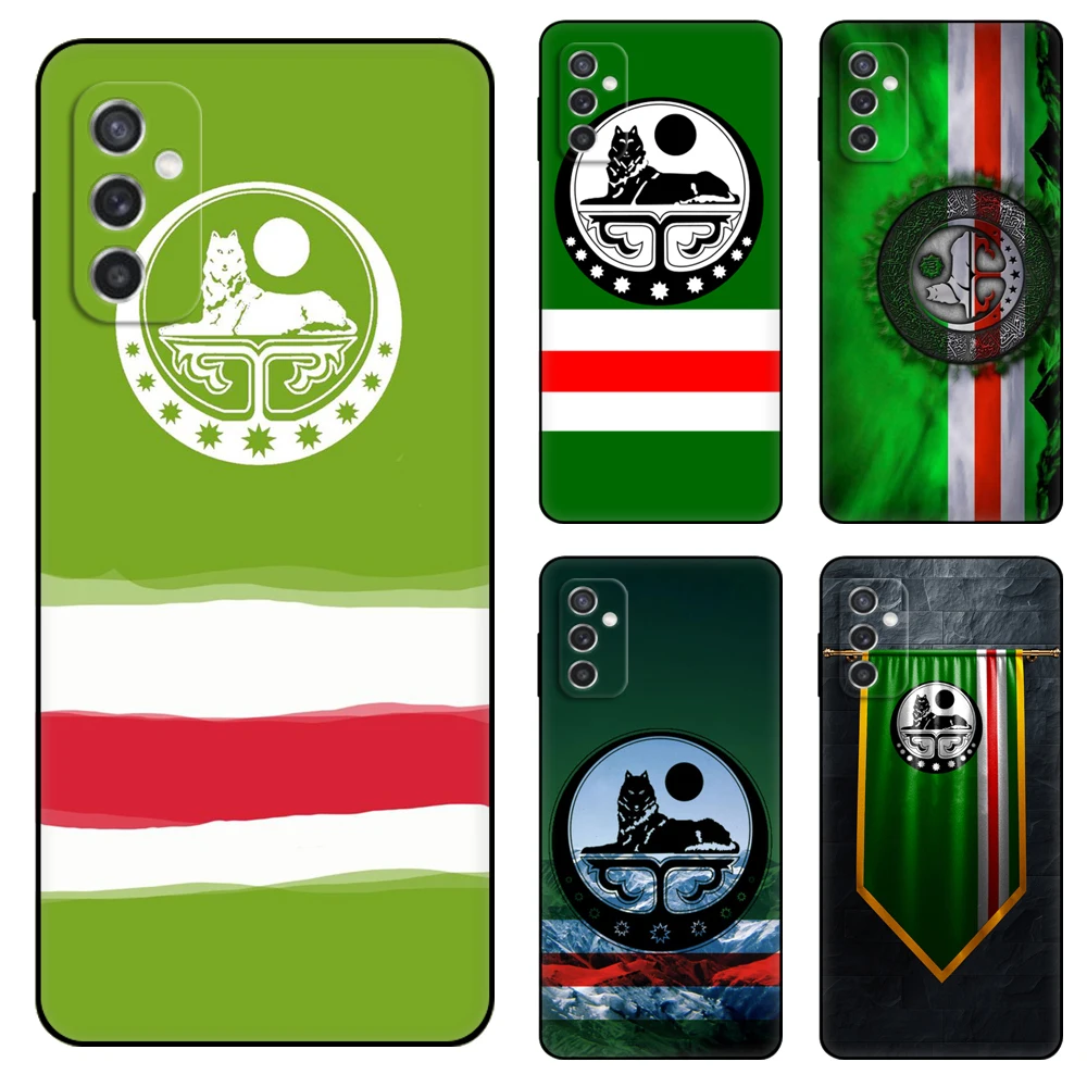 chechnya flag Black Tpu Case For Samsung Galaxy F23 M12 M22 M23 M32 4G M52 5G M30S M21 A04s