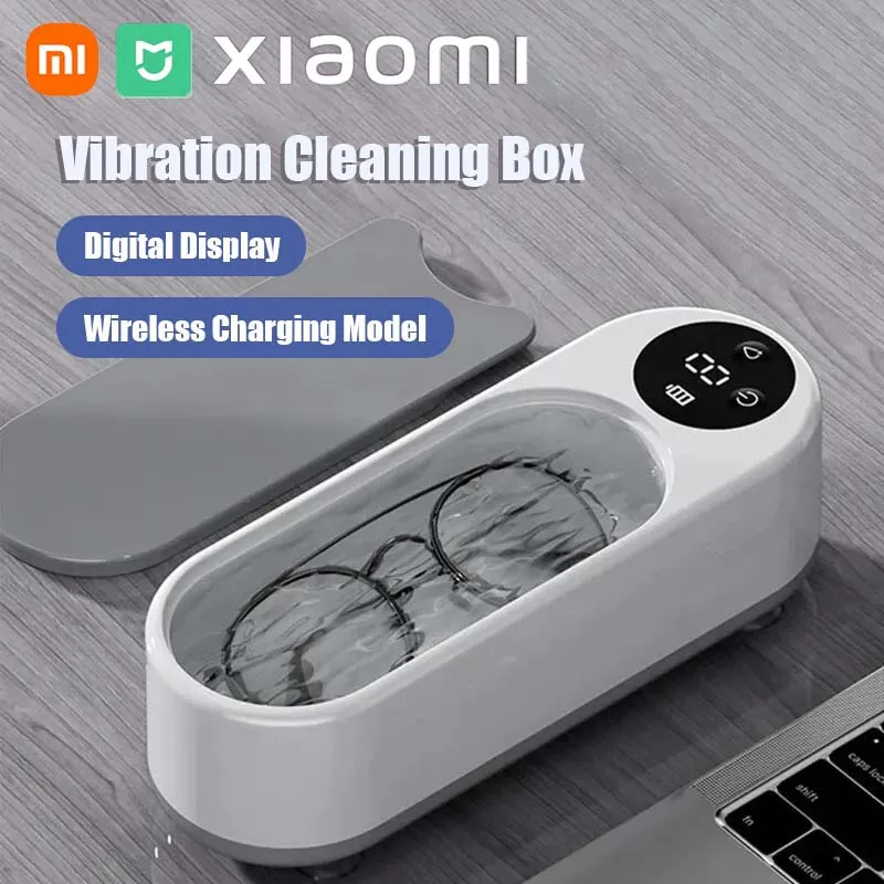 

XIAOMI Ultrasonic Cleaner Portable Recharge High Frequency Vibration Digital Display Jewelry Glasses Cleaning Machines Household