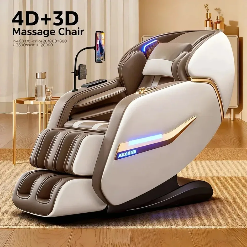 

Массажное кресло с двумя моторами, функцией нулевой гравитации, SL-треком, автоматическим расслабляющим массажем, сканированием тела и подогревом.