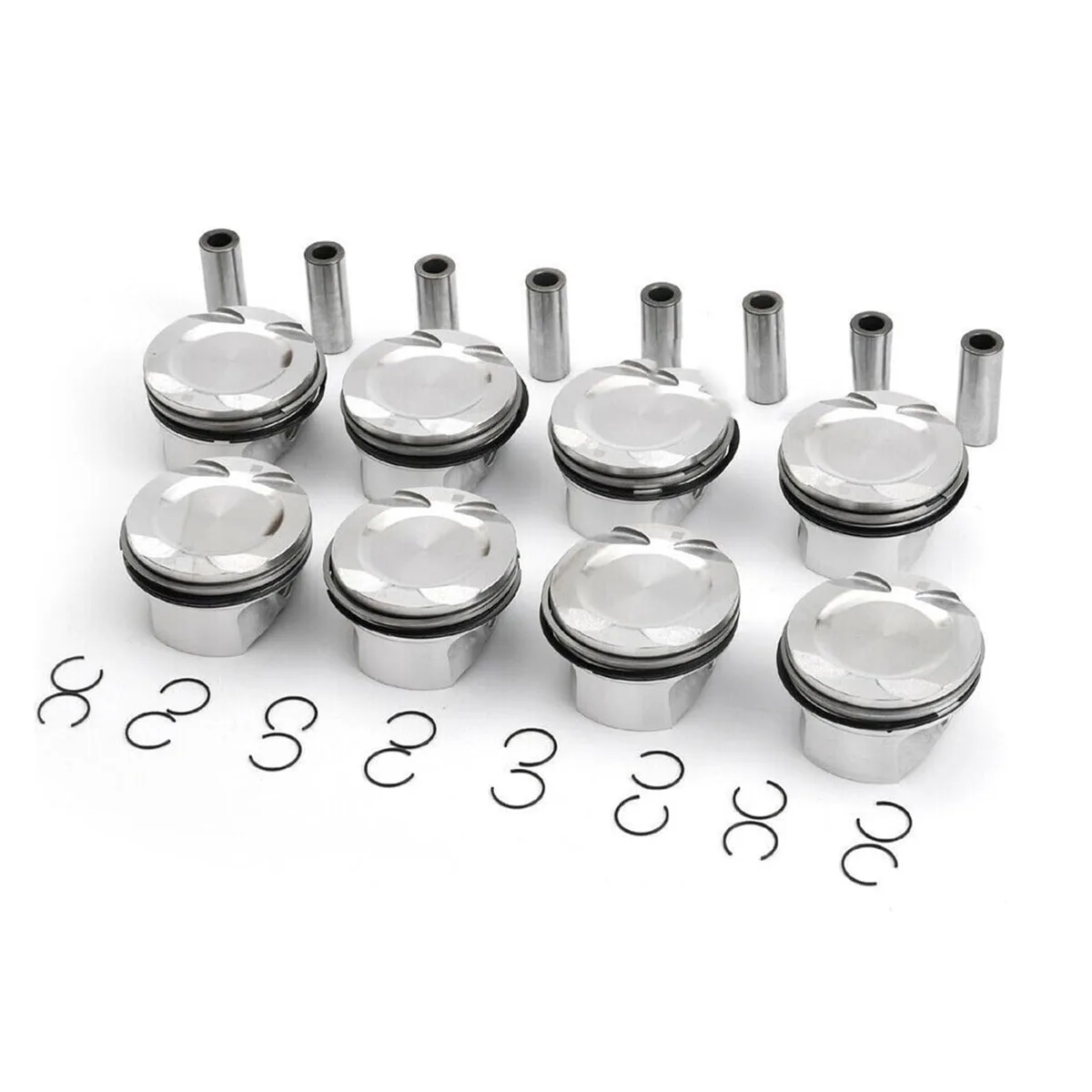 

8pcs Pistons & Rings Set 11257613626 Compatible With BMW 550i 750i X5 F01 F02 F03 E70 E71 N63 4.4L V8 22mm 11257576475