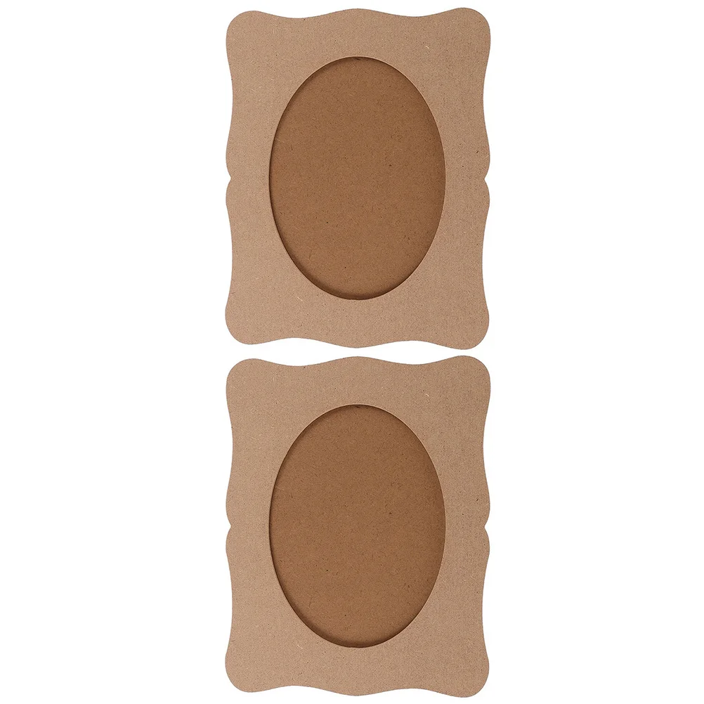

2pcs Blank Diy Wooden Picture Frames Unfinished Natural Wood Frame For Handmade Painting Craft Projects Wooden Frames For Crafts