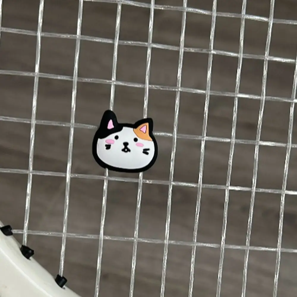 Cat Tennis Shockproof Absorber Anti-Vibration Silicone Tennis Racket Shock Pad Shock Absorption Cute