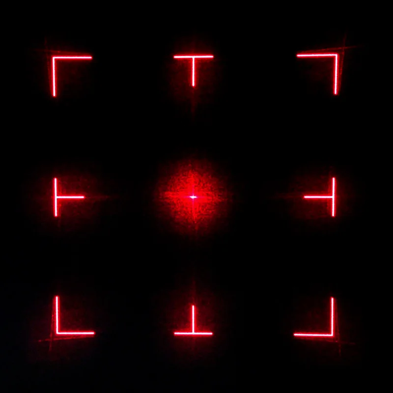 Red Laser Module Square DOE 34 Degree Lens with Center Point Square Frame DOE Module