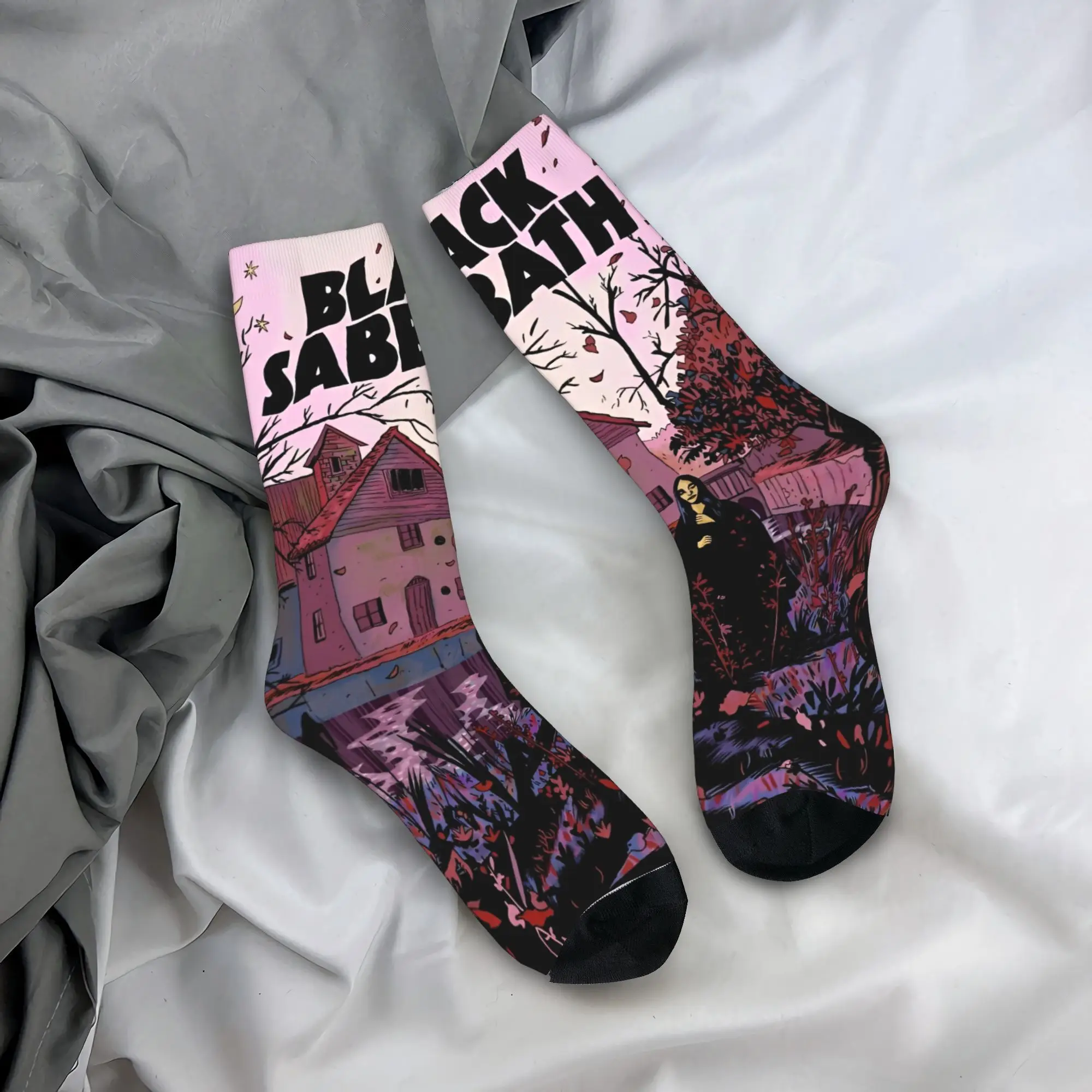 

Black Sabbath Band Socks Graphic Stockings Anti Skid Adults Men Socks Comfortable Autumn Casual Climbing Socks