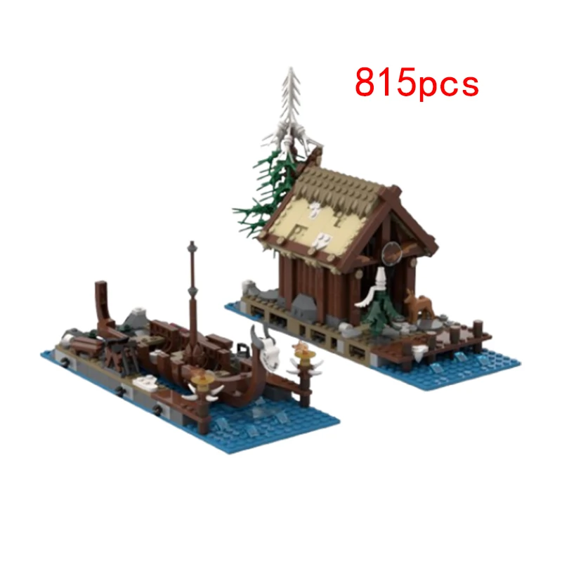 Spot small particle MOC-164522 medieval street view house building model puzzle creative educational toy DIY gift ornament