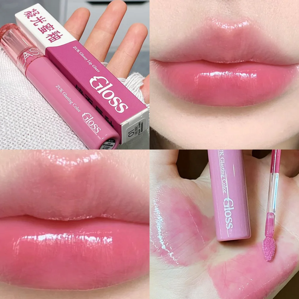 Juice Mirror Lip Glaze, 6 Farbtöne, für feucht und prall wirkende Lippen, nicht abfärbender Lippenstift, Valentinstag, Halloween, Weihnachtsgeschenk