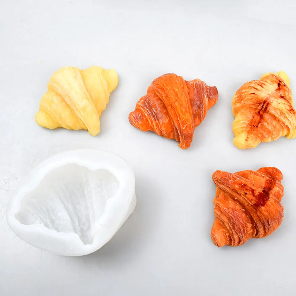 

Croissant Silicone Mold DIY Baking Wax Dripping Fondant Silicone Mold for Craft Handmade Pastry Making Tools