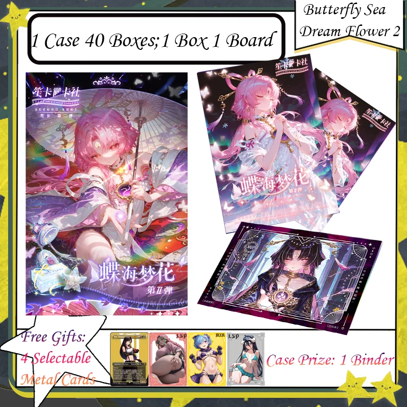 

Butterfly Sea Dream Flower 2 A5 New Goddess Story Cards A5 Boards Anime Goddess Character Albedo Nezuko Rem Nami Power Zero 2
