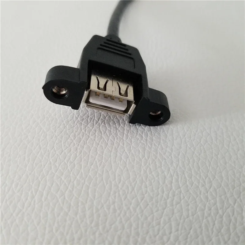 IPC mini PC ITX Computer Screw Lock Panel Mount USB 2.0 Type A Male Female Extension Data Power Charge Cable Chassis Cord 0.3m