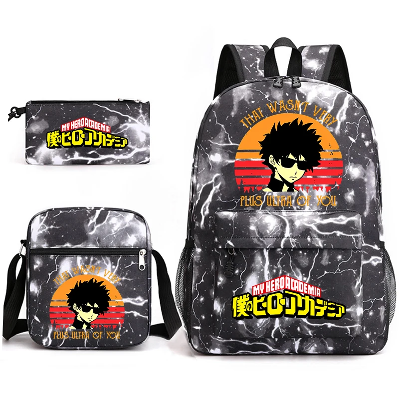 My Hero Academia anime school bag set student backpack pencil case shoulder bag 3-piece set