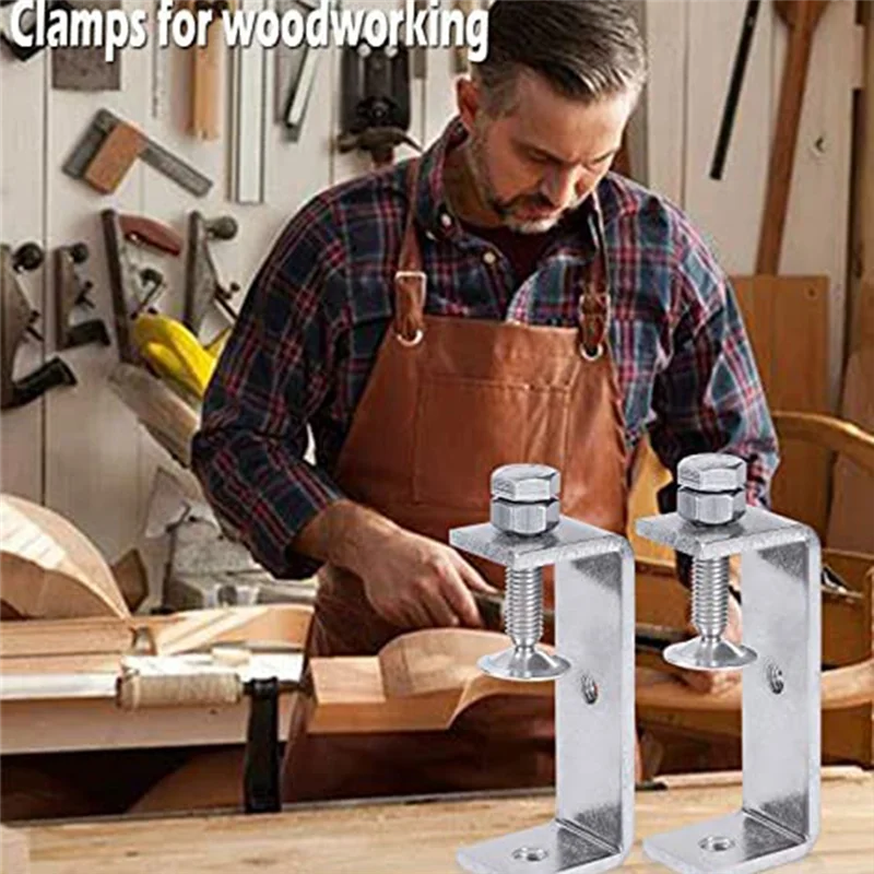 Metal Clamp Heavy Duty Clamp C Clamp Woodworking Clamp with Wide Jaw Openings (85MM), 2PCS