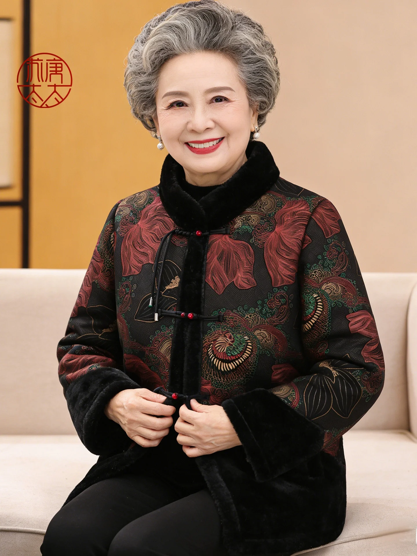 

Элитное китайское теплое пальто из искусственного меха для женщин, зимняя верхняя одежда с утолщенной хлопковой подкладкой, куртка для мам