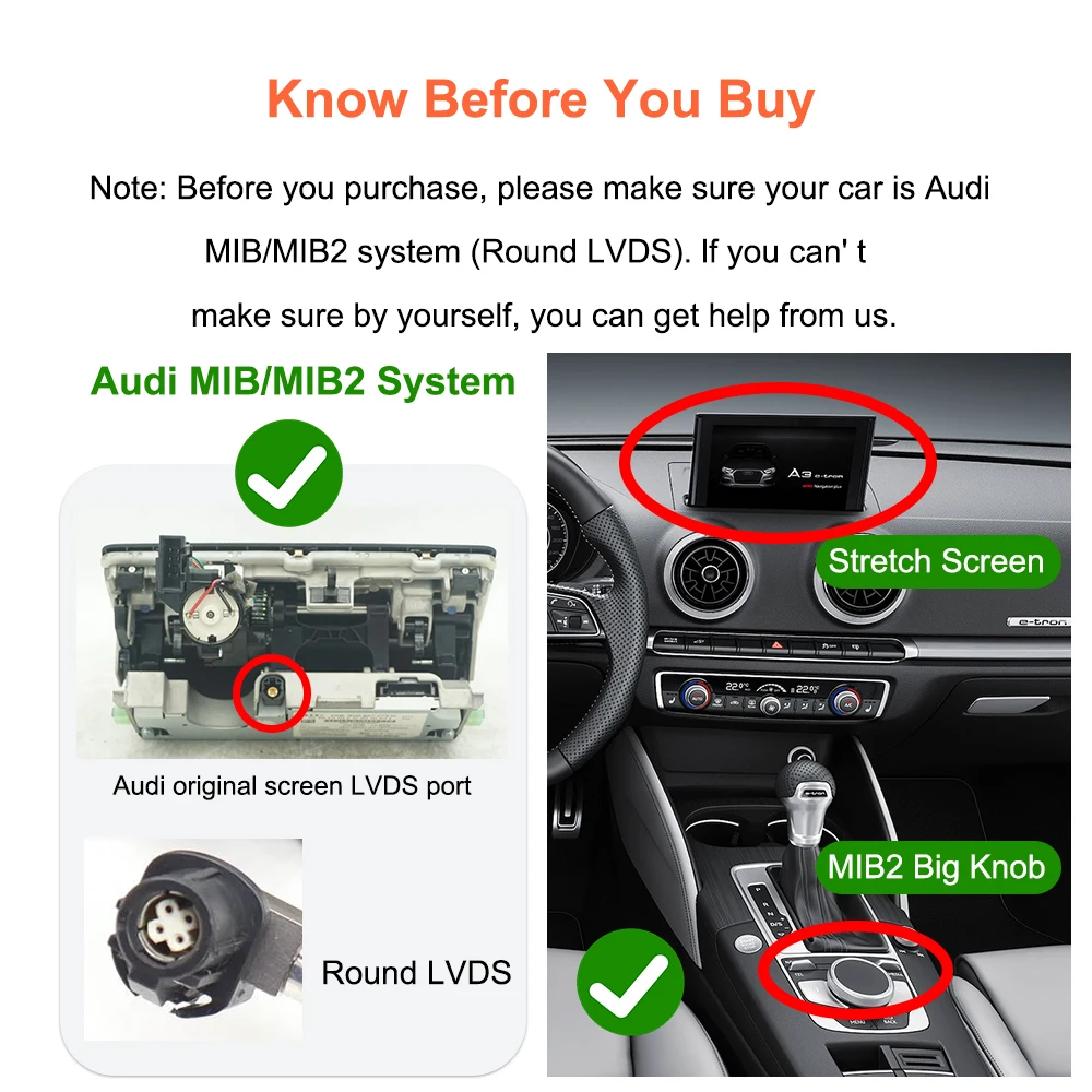 Bonroad Wireless Carplay Android Auto Retrofit Module for Audi A6 A7 2011-2015 RMC System with 6.5