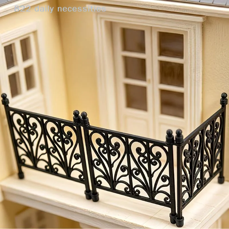 convenientDollhouse Carved Fence Guardrail 1:12 Scale Miniature Model DIY Ornament for Doll House Accessories Decoration