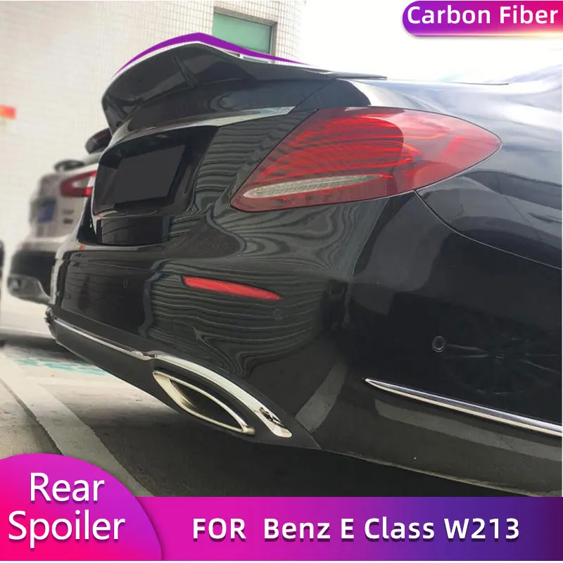 

Carbon Fiber Rear Trunk Spoiler Wings for Mercedes Benz E Class W213 E400 E43 E63 AMG Sedan 2016-2019 Car Rear Spoiler Wing Lip