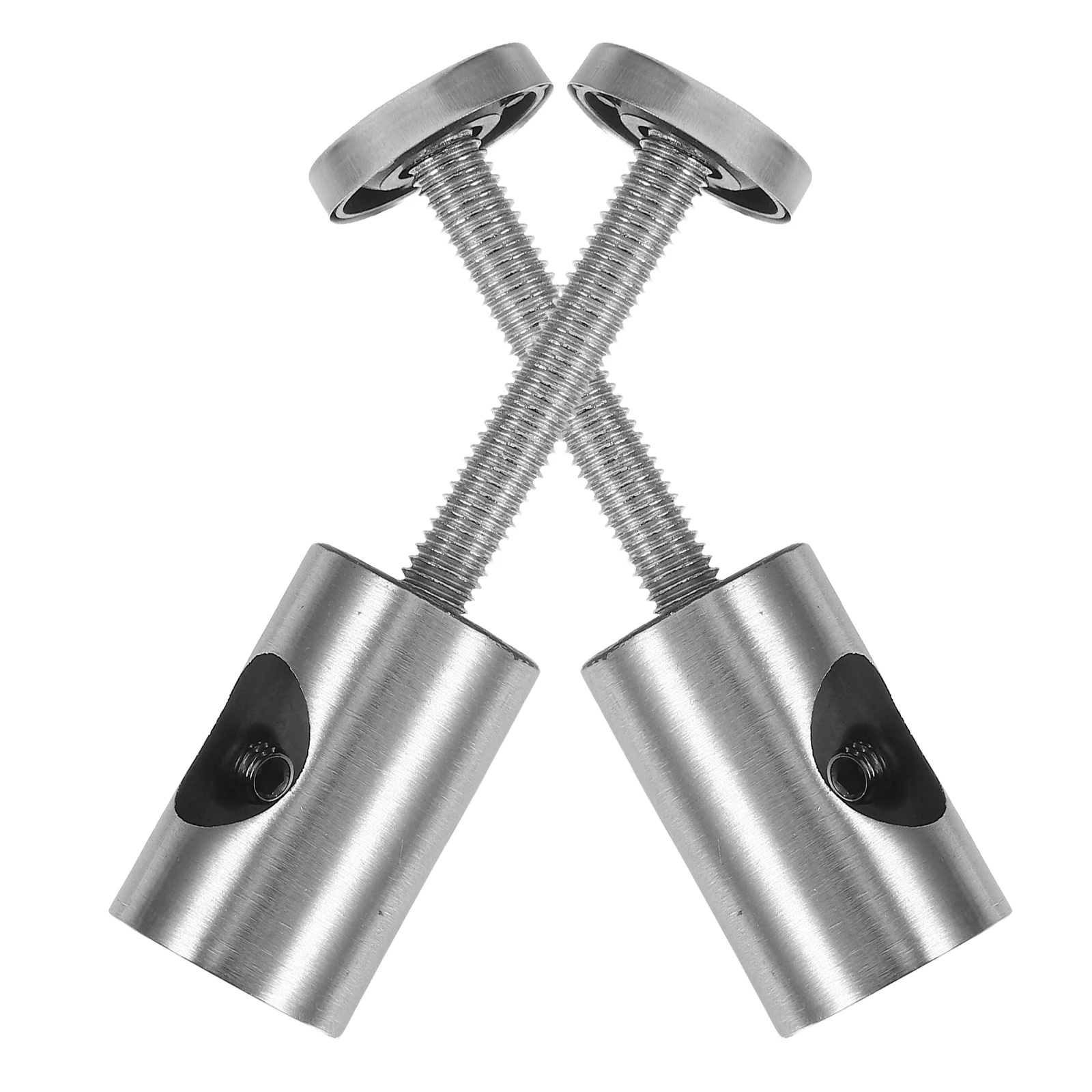 

2 Pcs Handrail Column Accessories Stainless Steel Round Connectors FlatBracket Ideal Stairs Balconies Easy Installation