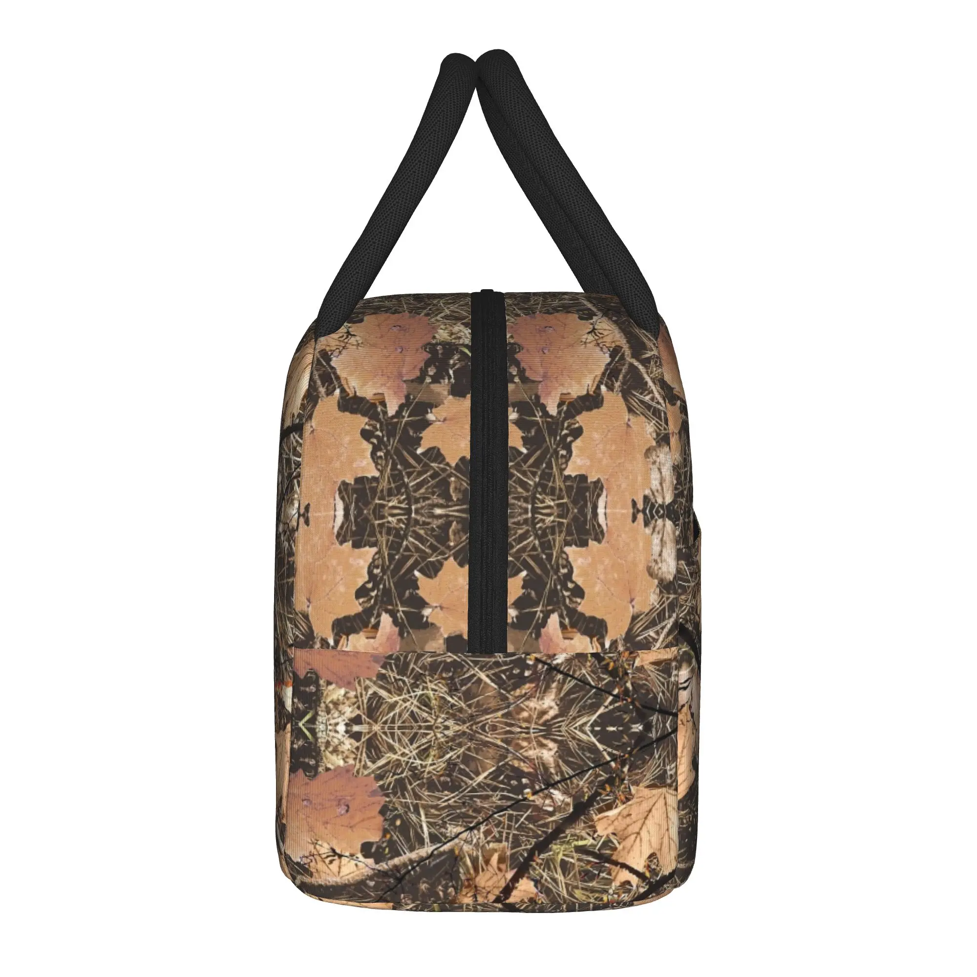 Hunting Tree Camouflage  Insulated Lunch Bags Leakproof Freemason Square Compass Reusable Cooler Bag Tote Lunch Box School