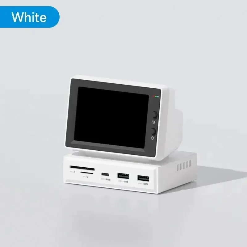 Hagibis 3.5 Inci IPS AIDA64 Mini PC CPU RAM HDD Monitor Data Tampilan Sub Layar dengan USB C Hub untuk Laptop PC MacBook