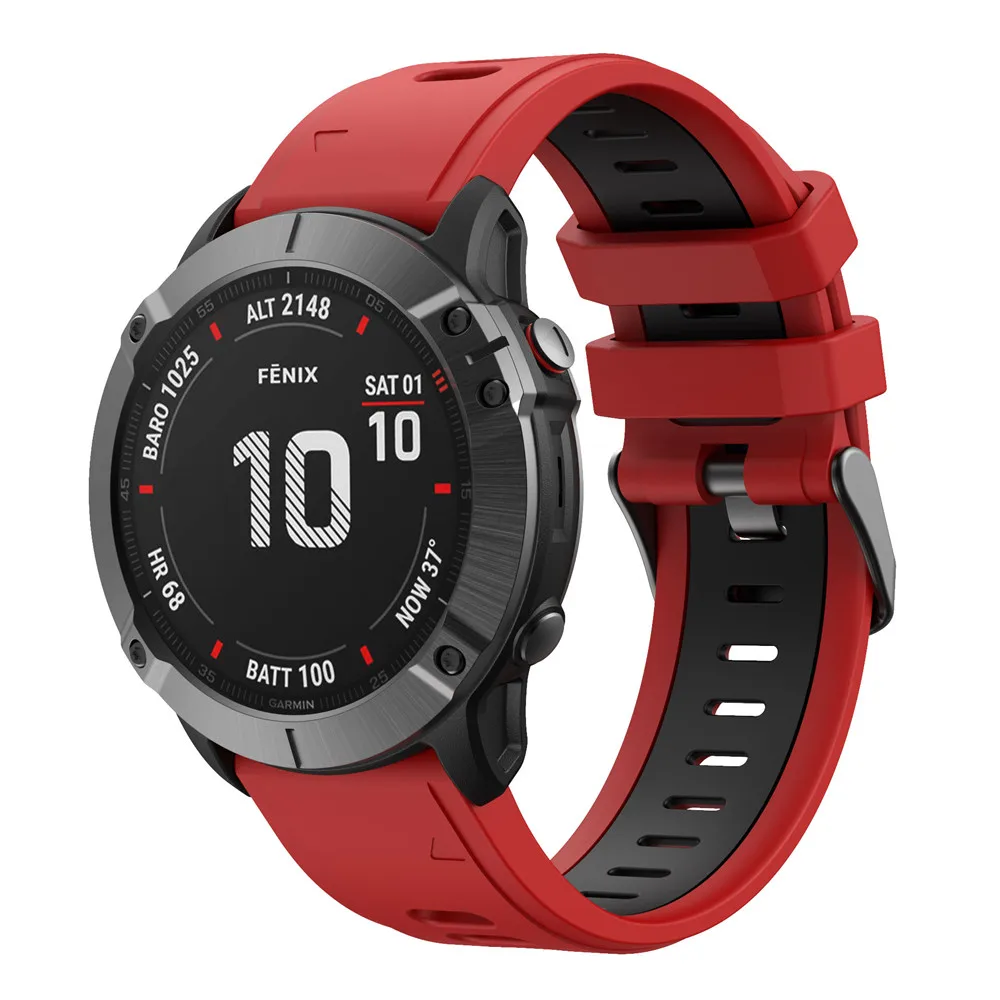 BEHUA 22mm 26mm Ersatzarmband für Garmin Fenix 6X 6X Pro 7X 8X Uhrenarmband mit Easy Fit Schnellverschluss Uhrenarmband Correa – Detail 22