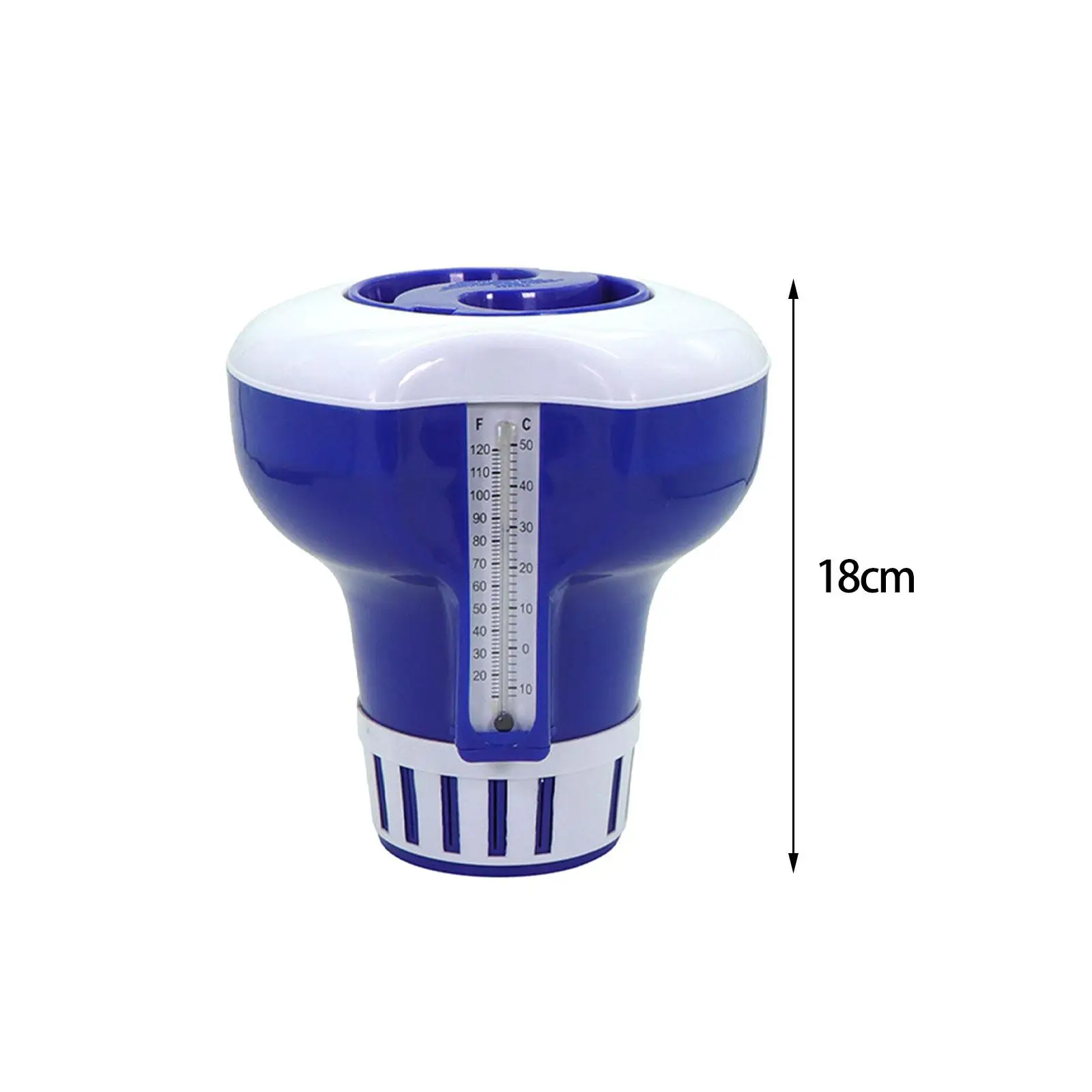 Floating Chlorine Dispenser with Thermometer Chlorine Bromine for Swimming Pool view 3
