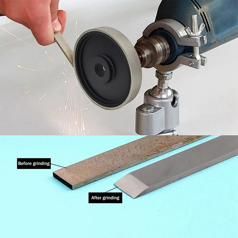 PORK-2PCS diamante lapidário jóias rebolo 6 Polegada 600 1000 grão, 1 Polegada furo de caramanchão, rebolo de diamante