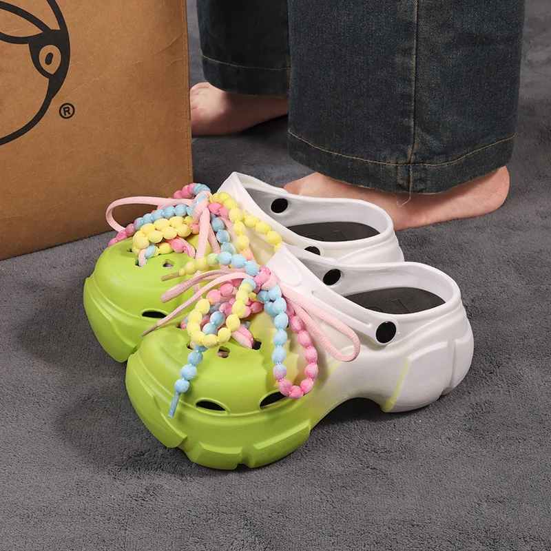 Summer Beach Thick Sole Eva Slippers Women Thick Platform Indoor Home Slides Woman Fashion Non Slip Bathroom Flip Flops 2024