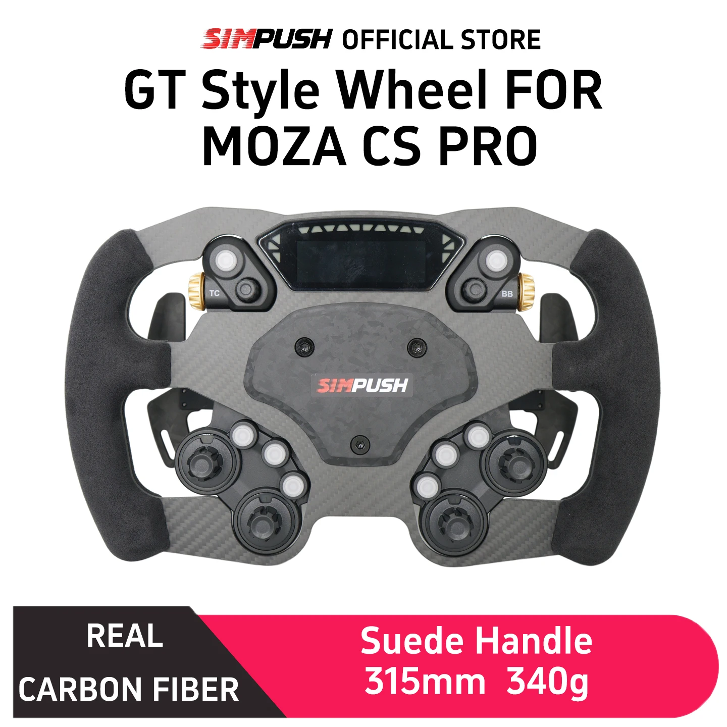SIMPUSH  Racing Sim Wheel Mod GT3 GT4 Sim Racing Simracing For MOZA CS PRO