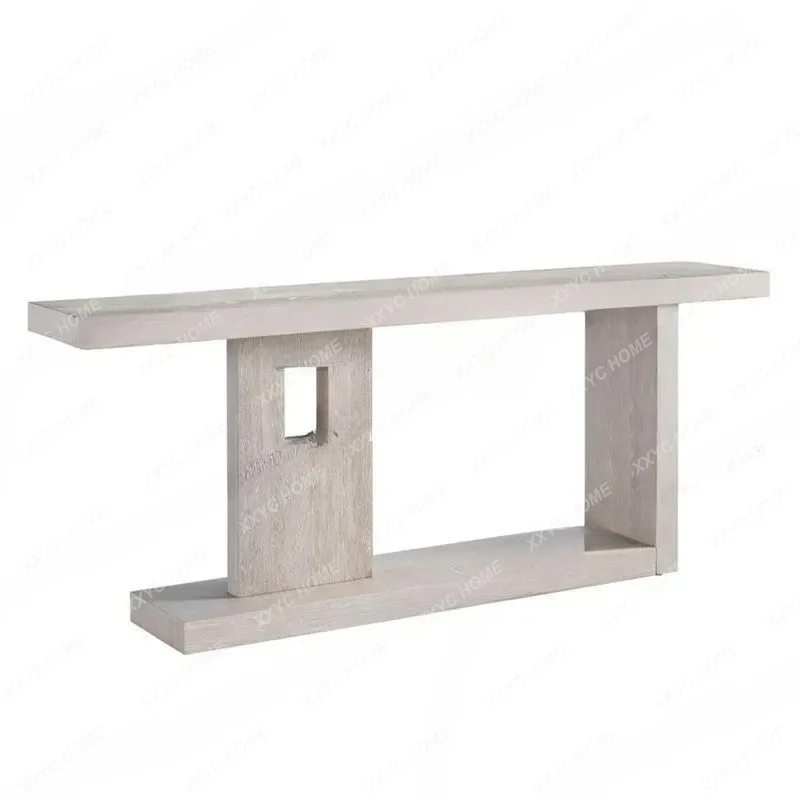 XXsolid wood entrance table  simple living room storage table foyer storage cabinet retro bedside decoration t