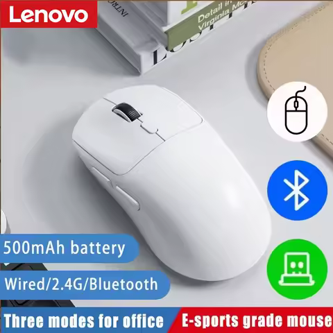 Lenovo Mouse Bluetooth 2.4G Wireless Three-Mode Rechargeable Ergonomic Office Gaming Portable Mice For iPad PC Laptop Mouse