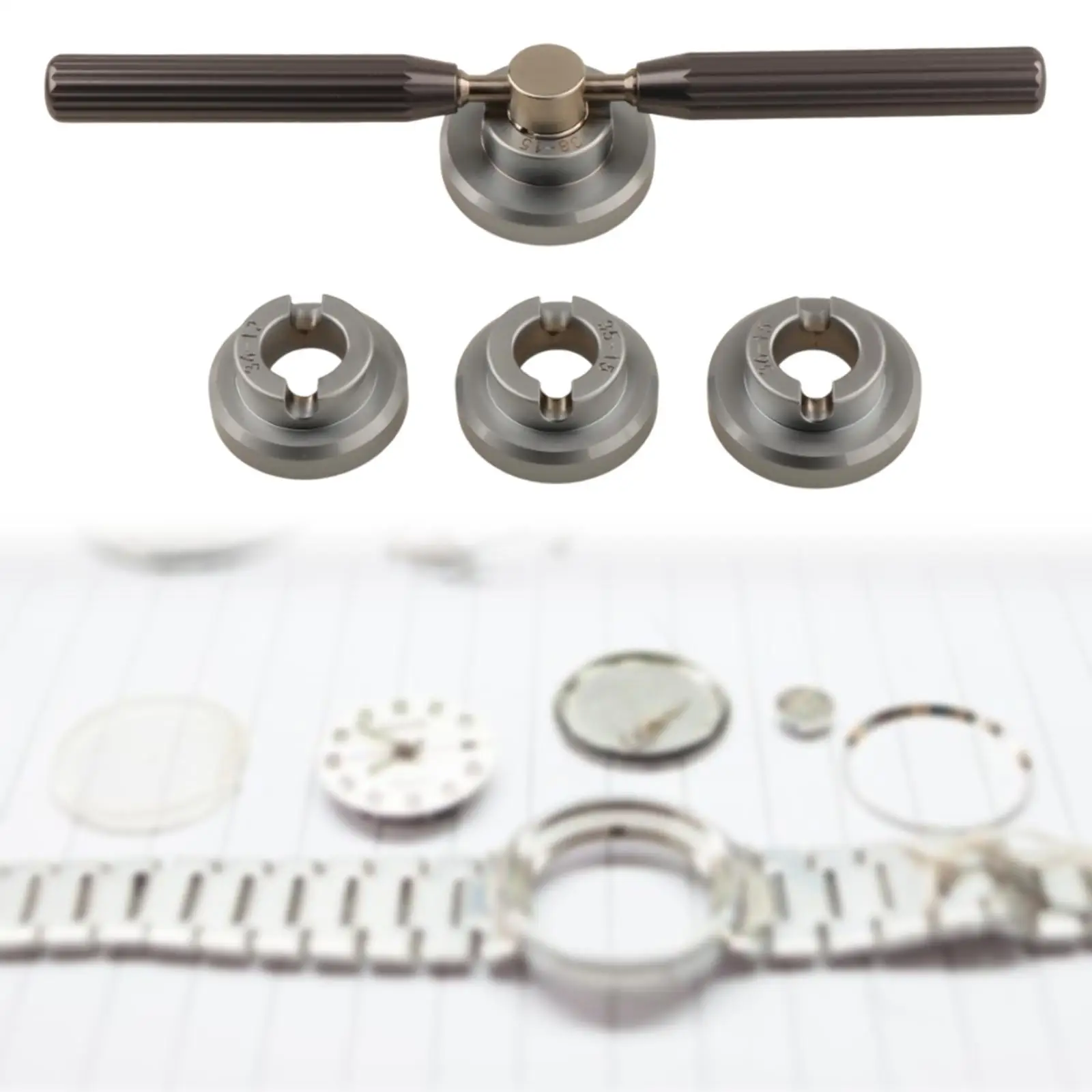 

Watch Back Case Opener Watch Back Removal Tool Stainless Steel Wrench Dies