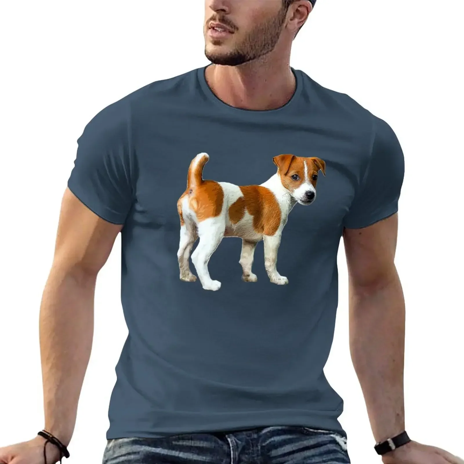 

Jack Russell Terrier Cute Puppy Dog T-Shirt vintage clothes Blouse for a boy t shirts men