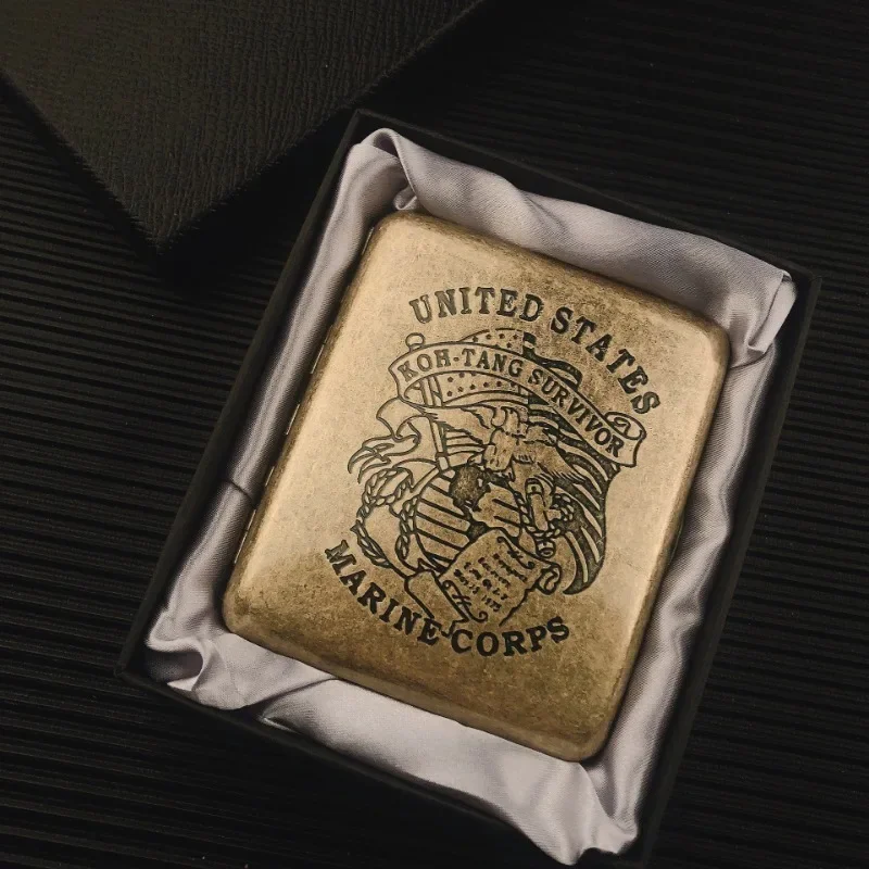 

Креативный металлический портсигар, 20 шт., влагостойкий и устойчивый к давлению персонализированный портсигар