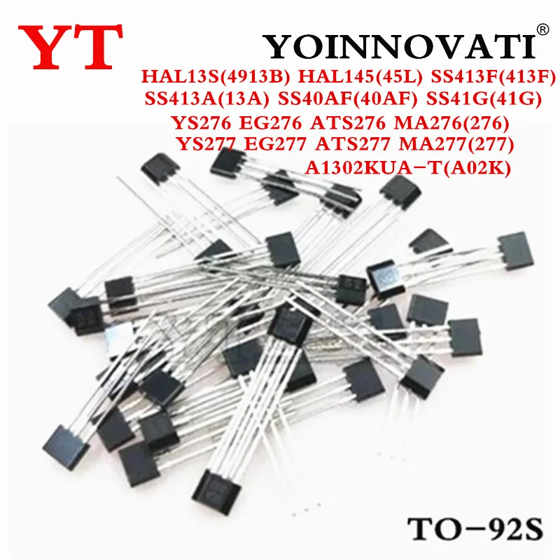 10PCS/LOT Hall Sensor HAL13S 4913B HAL145 45L SS413F 413F SS413A 13A SS40AF 40AF SS41G 41G YS276 276 YS277 277 A1302KUA A02K
