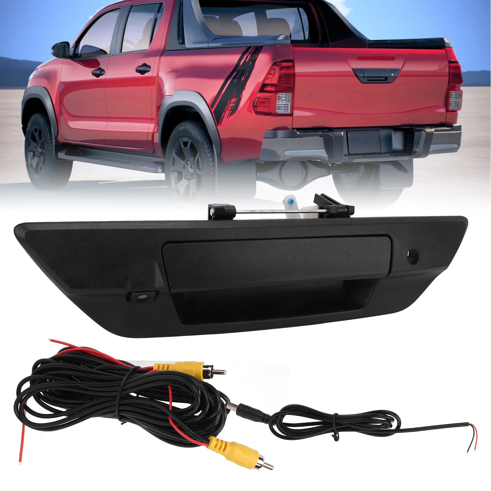 

Car Reverse Camera Rear View Parking System Trunk Handle Backup Camera Replacement for HILUX REVO ROCCO 2015‑19 PICKUP